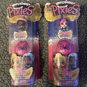 Two Hatchimals Mini Pixies Dolls Set